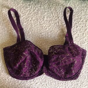 Beija London Fortune Z non-padded bra in wine (30GG 🇬🇧 | 30J 🇺🇸)